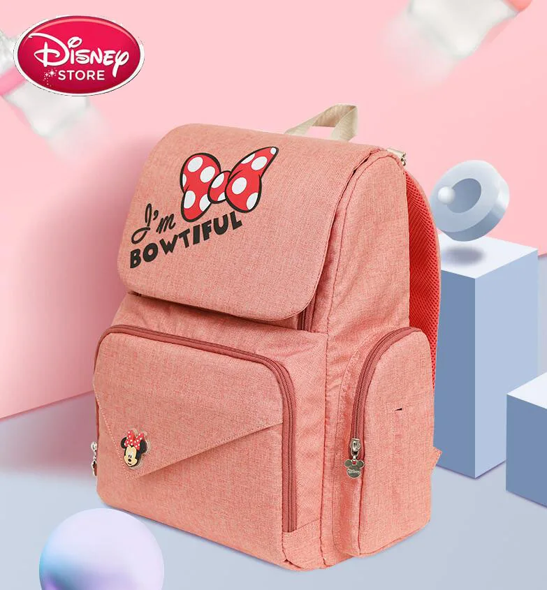 Сумка для подгузников disney, рюкзак, сумки, Минни, Микки, большая емкость, для путешествий, Оксфорд, для кормления, уход за ребенком, модная мумия, сумка для подгузников
