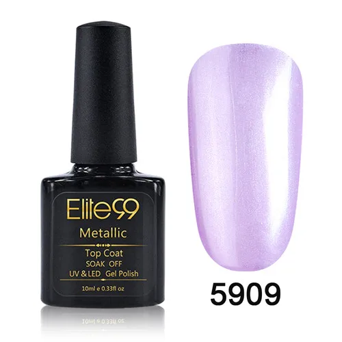 5909 Elite99 Гель-лак УФ Vernis металлическое усиленное верхнее покрытие Базовое покрытие 10 мл Гель-лак для ногтей Маникюрный гель лак для ногтей - Цвет: 5909
