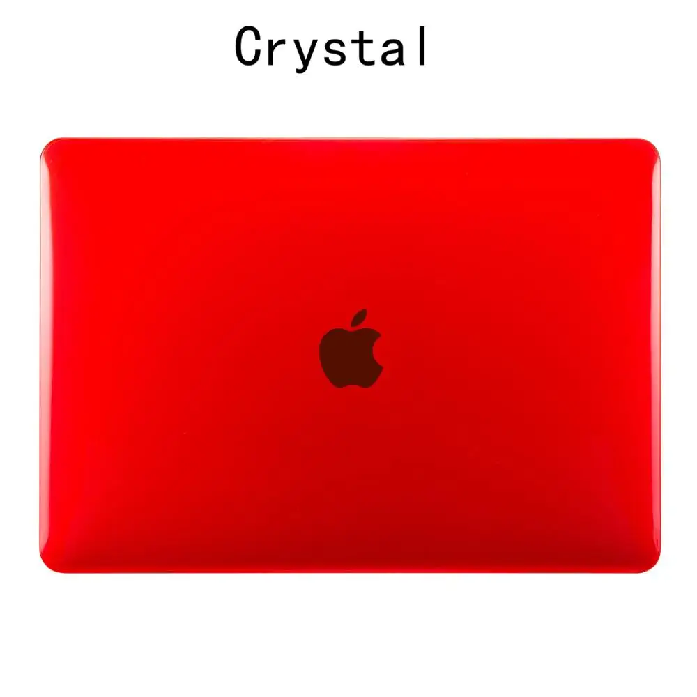red Crystal Матовый \ Кристальный чехол для Apple Macbook Air Pro retina 11 12 13 15 дюймов сумка для ноутбука, для нового Mac book Air Pro 13,3 чехол A1932 - Цвет: red Crystal