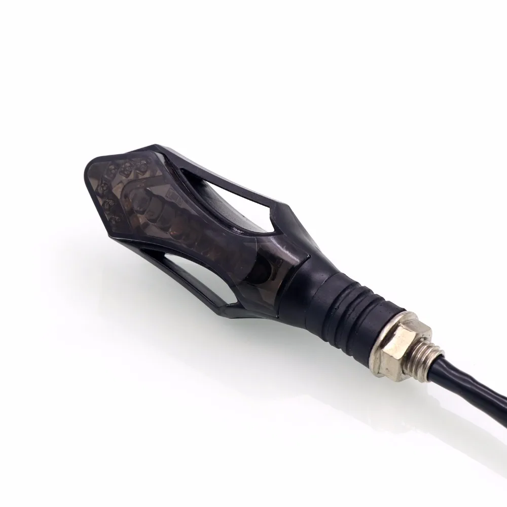 12V светодиодный Универсальный мотоциклетный поворотник светильник s Янтарная