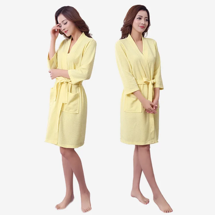 Мужские и wo мужские удобные вафельные тканевые пижамы Ночная рубашка домашние