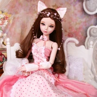 60cm handmade bjd 13 doll full set handpainted princess cat ball jointed fashion girl doll girls toys christmas present