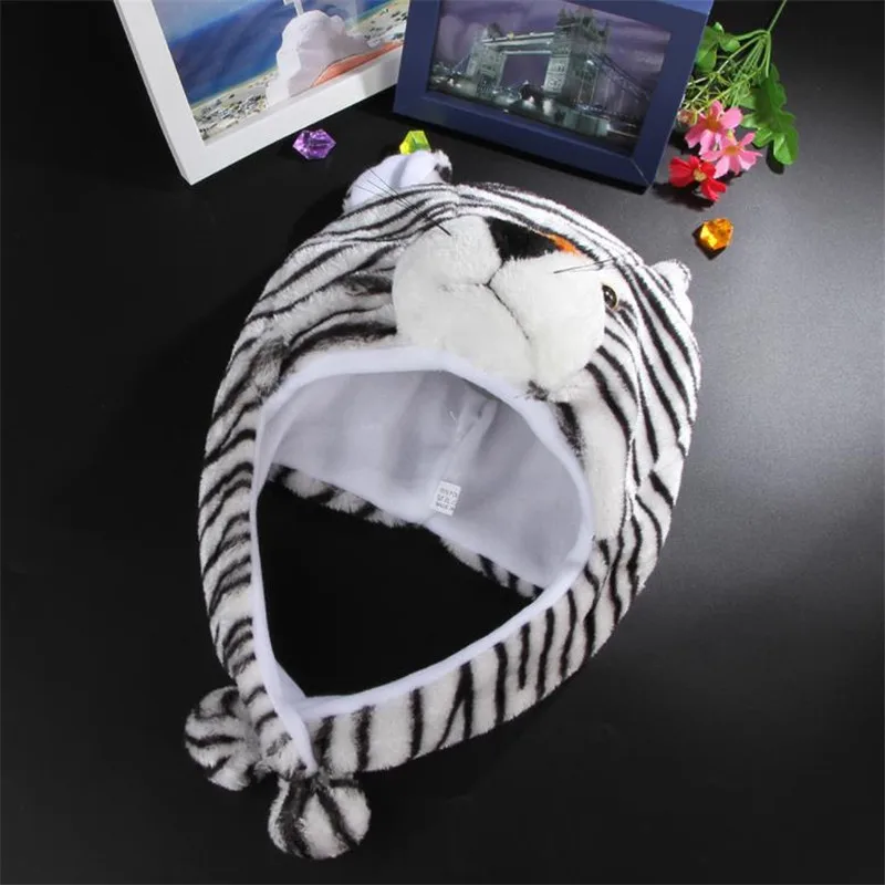 Мультфильм милый плюшевый тигр теплые наушники для фотосессий Косплей игрушка