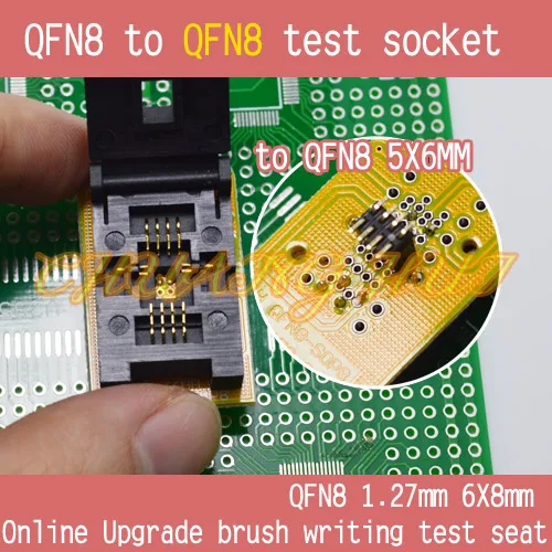 6 мм x 8 MLF8 QFN8 к DFN8 тестовый разъем 5 WSON8 шагу разъема = 1 27 мм|qfn8|qfn8 socketqfn8 wson8 dfn8 test socket |