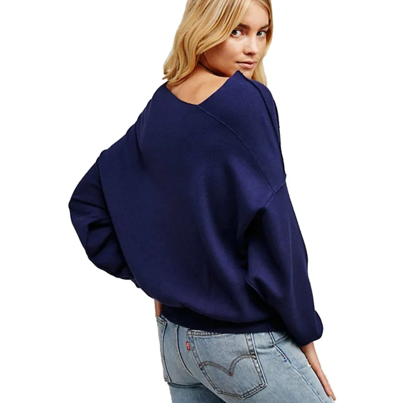 Свитер женский осенне-зимний из смешанного кашемира с асимметричным воротником