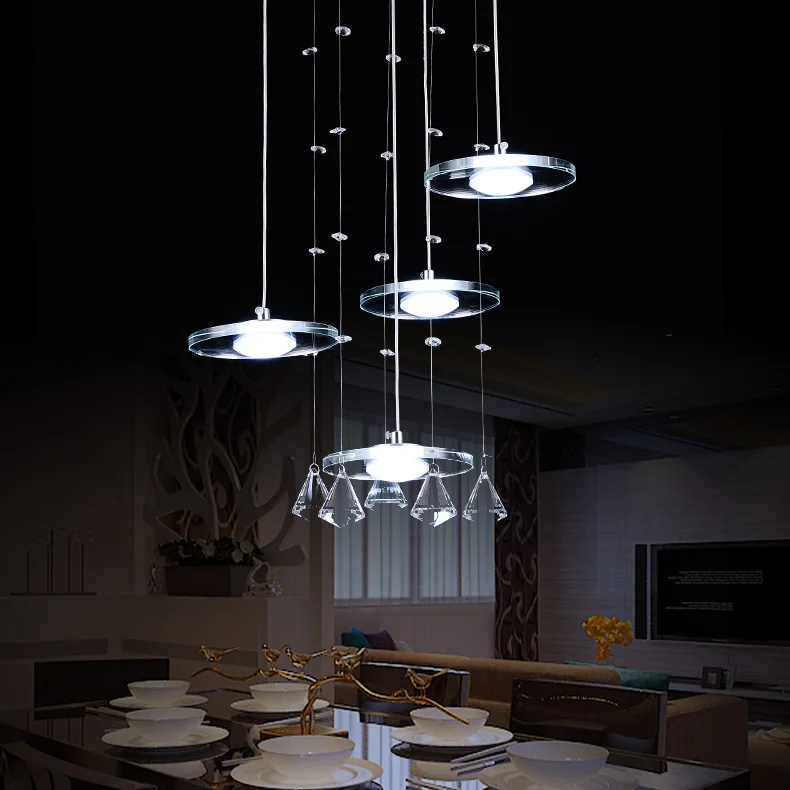 Классическая и лаконичная стеклянная железная хрустальная лампа модный