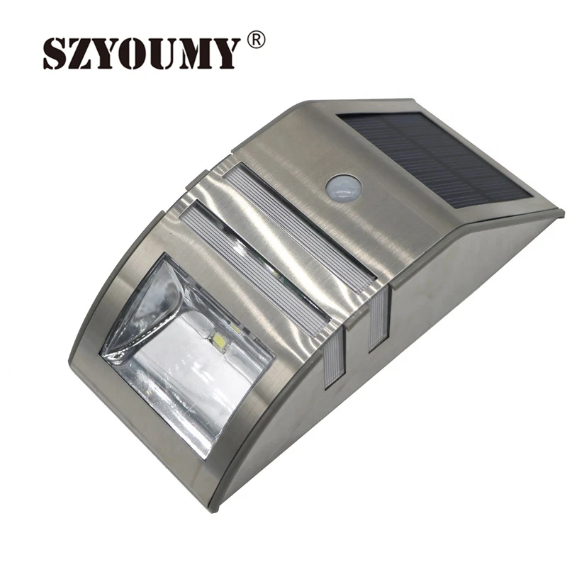 SZYOUMY водонепроницаемый 2 Led PIR солнечный датчик движения лампа садовый двор