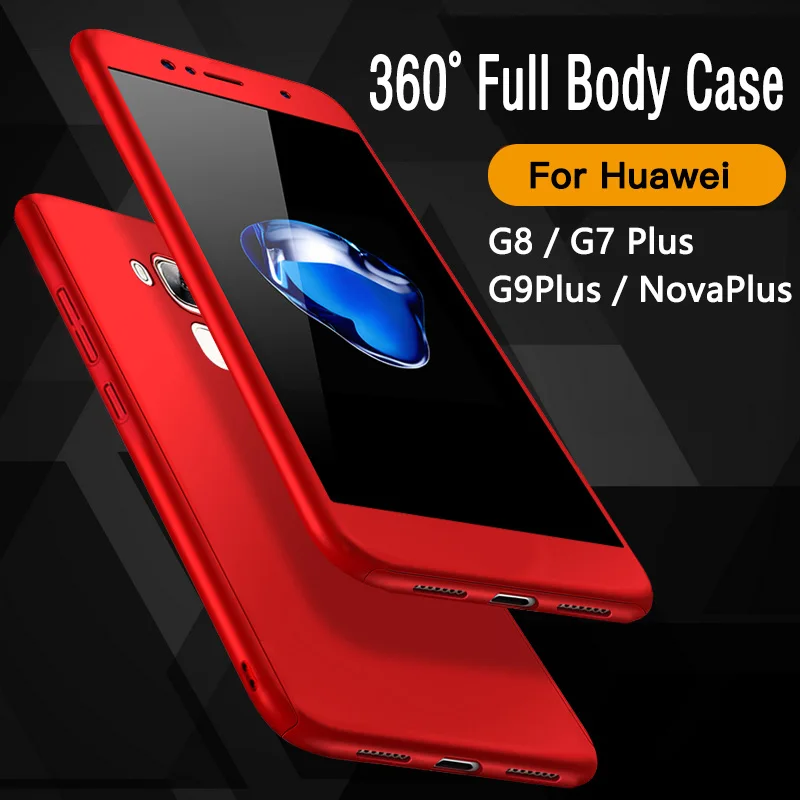 360 ультра тонкий чехол мобильный телефон + закаленное стекло для HUAWEI G7 plus/ G8 /G9 plu/