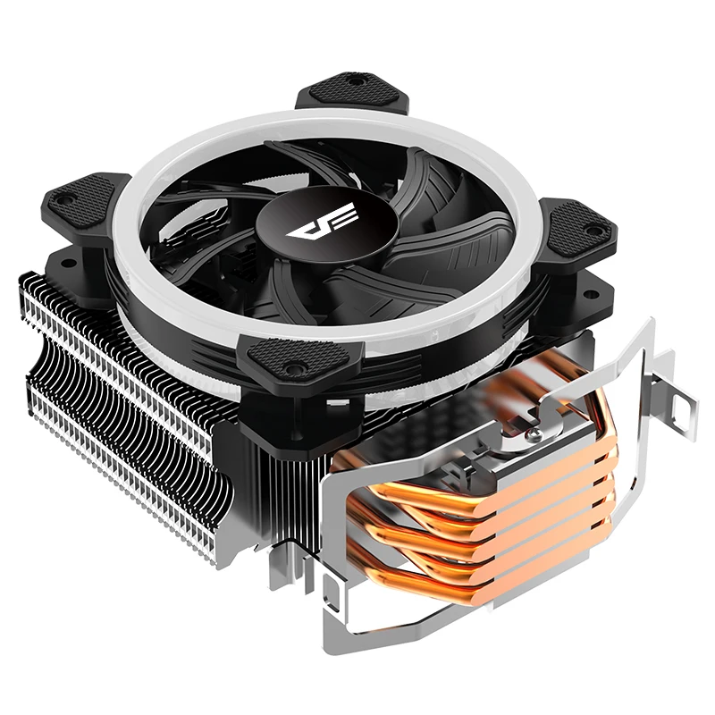 Aigo L5 светодиодный кулер для процессора RBG Вентилятор охлаждения AMD Intel 5 труб 120 мм PC cpu тихий вентилятор для процессора двойное кольцо RGB