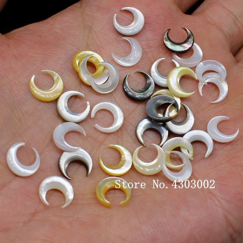 100pcs/lot 8mm Natural Moon Mother of Pearl shell for DIY Jewelry Cut MOP Beads fake nails | Украшения и аксессуары