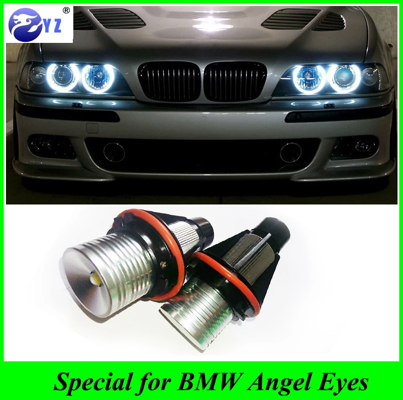 2 шт. 10 Вт Cree чип LED Angel Eyes гало маркер кольцесветильник лампа Canbus для BMW E39 E53 E60 E61 E63
