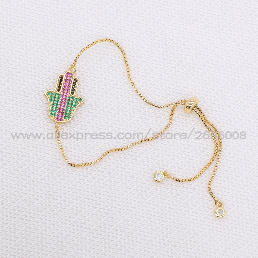 Ручной регулируемый браслет-цепочка микро проложить в форме цветка ювелирные