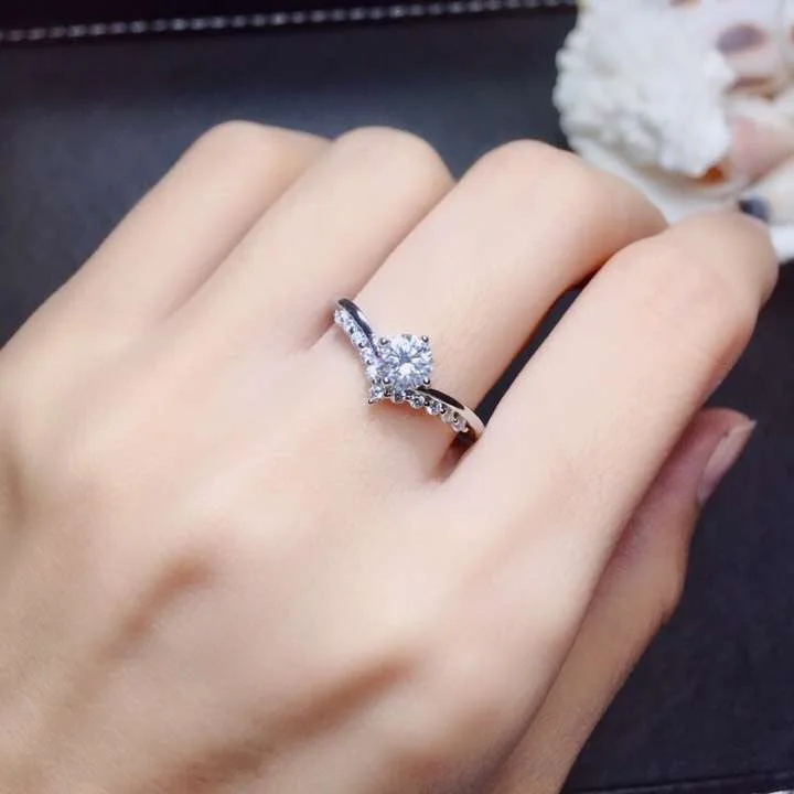 Moissanite 0.5ct твердость 9,3, алмазные заменители, могут быть протестированы на инструментах. Популярные ювелирные изделия