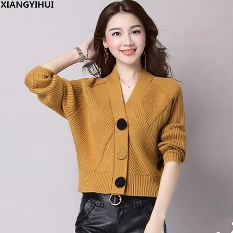2017 High Quality Brand Autumn Winter Sweater Women Cardigan Loose single Breasted Women's Cashmere 6 colors |