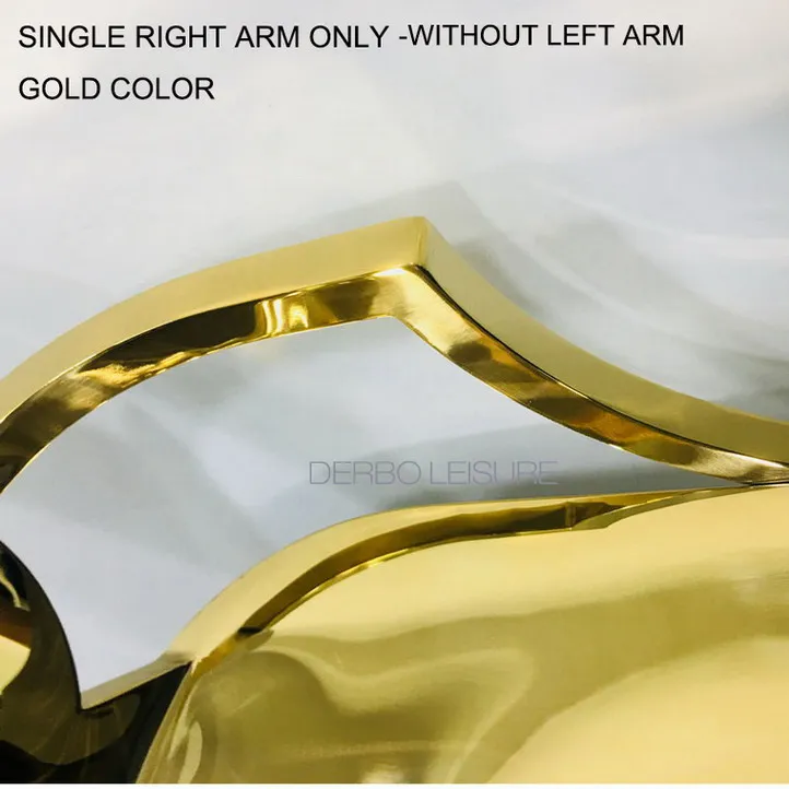 Gold Single Right Ar Современная мода дизайн Скандинавская роскошная мебель чердак нержавеющая сталь Золотая Роза Золото Серебро Цвет Однорычажный обеденный стул 1 шт - Цвет: Gold Single Right Ar