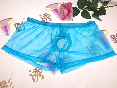 

Men 's sexy transparent flat pants glass men' s underwear U convex comfort sexy underwear underwear men gay boxers boxer men
