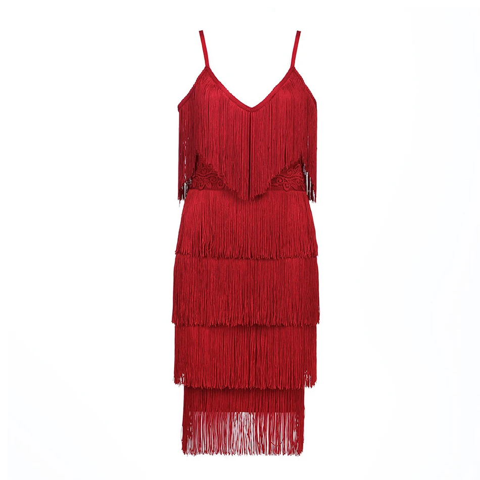 Seamyla новинка облегающее Бандажное платье Vestidos 2019 летнее сексуальное красное