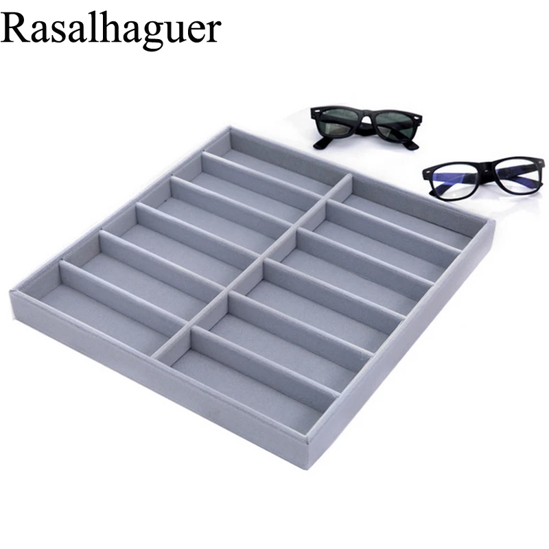 Роскошный серо Ледяной ящик для солнцезащитных очков 12 ячеек демонстрация