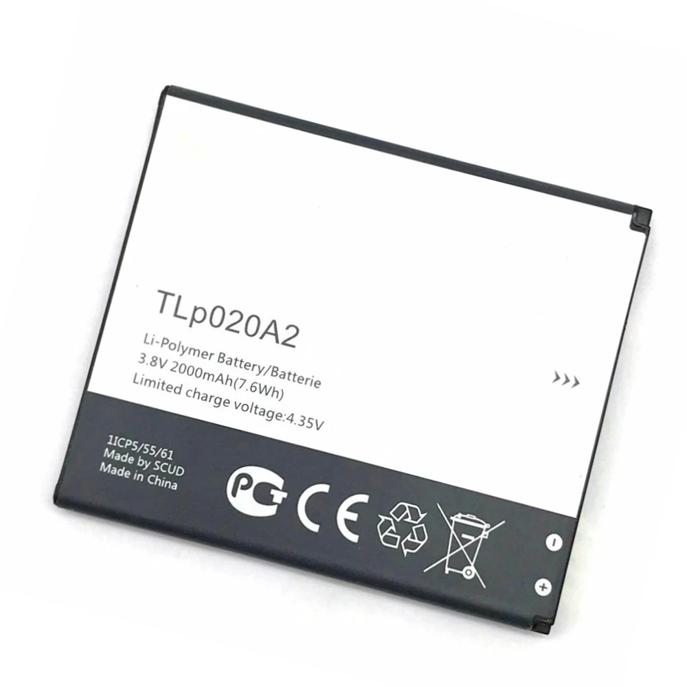 Аккумулятор 2000 мАч TLp020A2 для Alcatel One Touch Pop Star LTE A845L/POP S3 OT5050 5050X