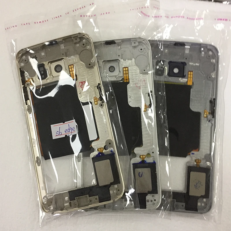 Оригинал для Samsung Galaxy S6 G920 G920F/S6 edge G925F средняя рамка Корпус Шасси с задней камерой
