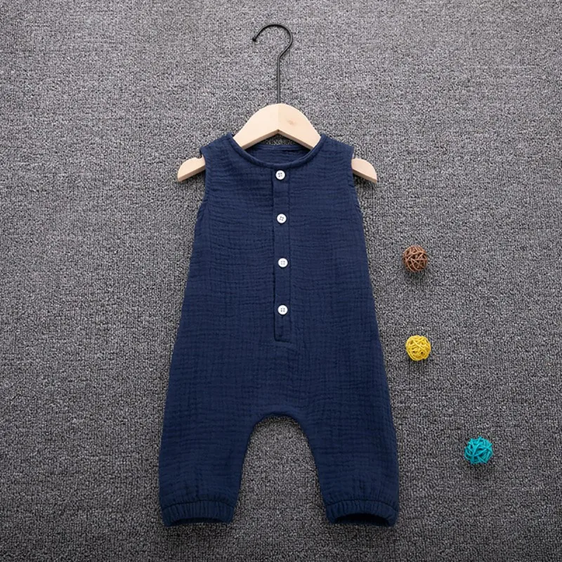 Новинка 2019 Детский комбинезон для новорожденных мальчиков однотонный