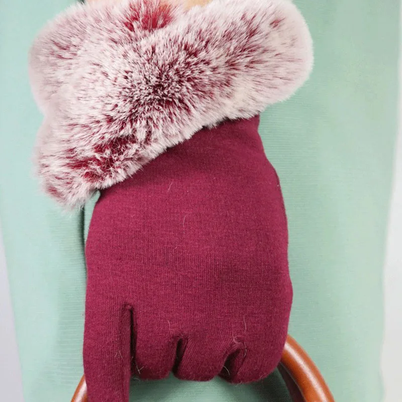 2020 Новое поступление теплые варежки из кроличьего меха зимние перчатки