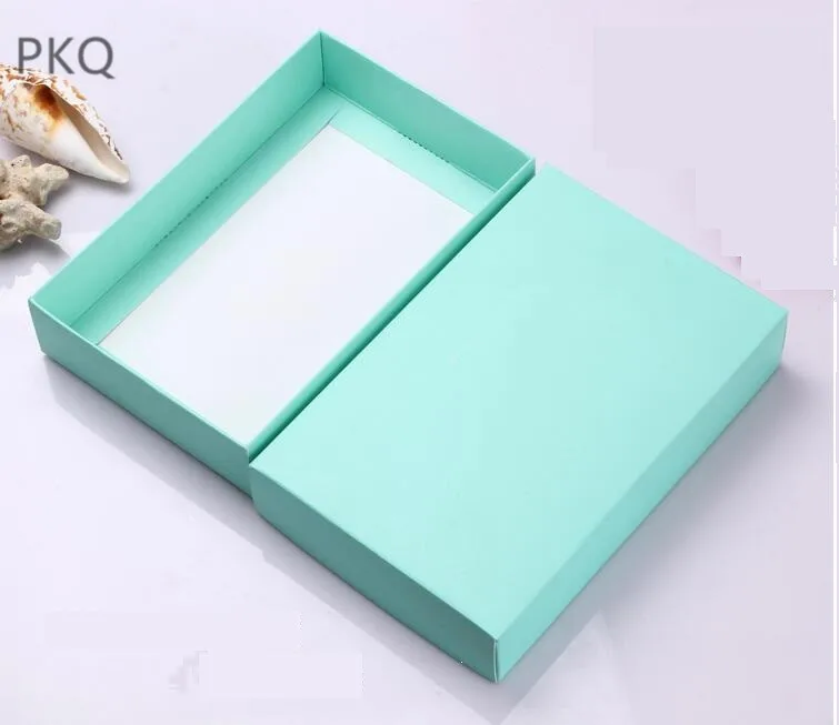 Синий 20x13x4 см большая подарочная коробка с крышкой, синяя/Розовая бумажная коробка для нижнего белья, Подарочная коробка, Крафтовая картонная коробка, картонная коробка, 10 шт - Цвет: Синий