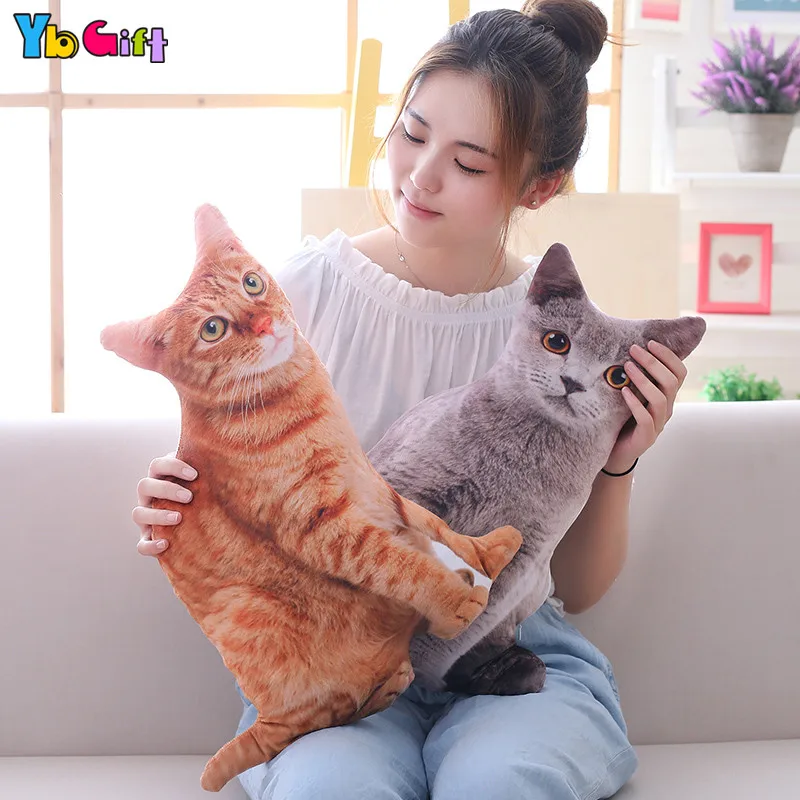 50cmCats Мультяшные плюшевые 3D Строительные мягкие набивные животные подушки диван