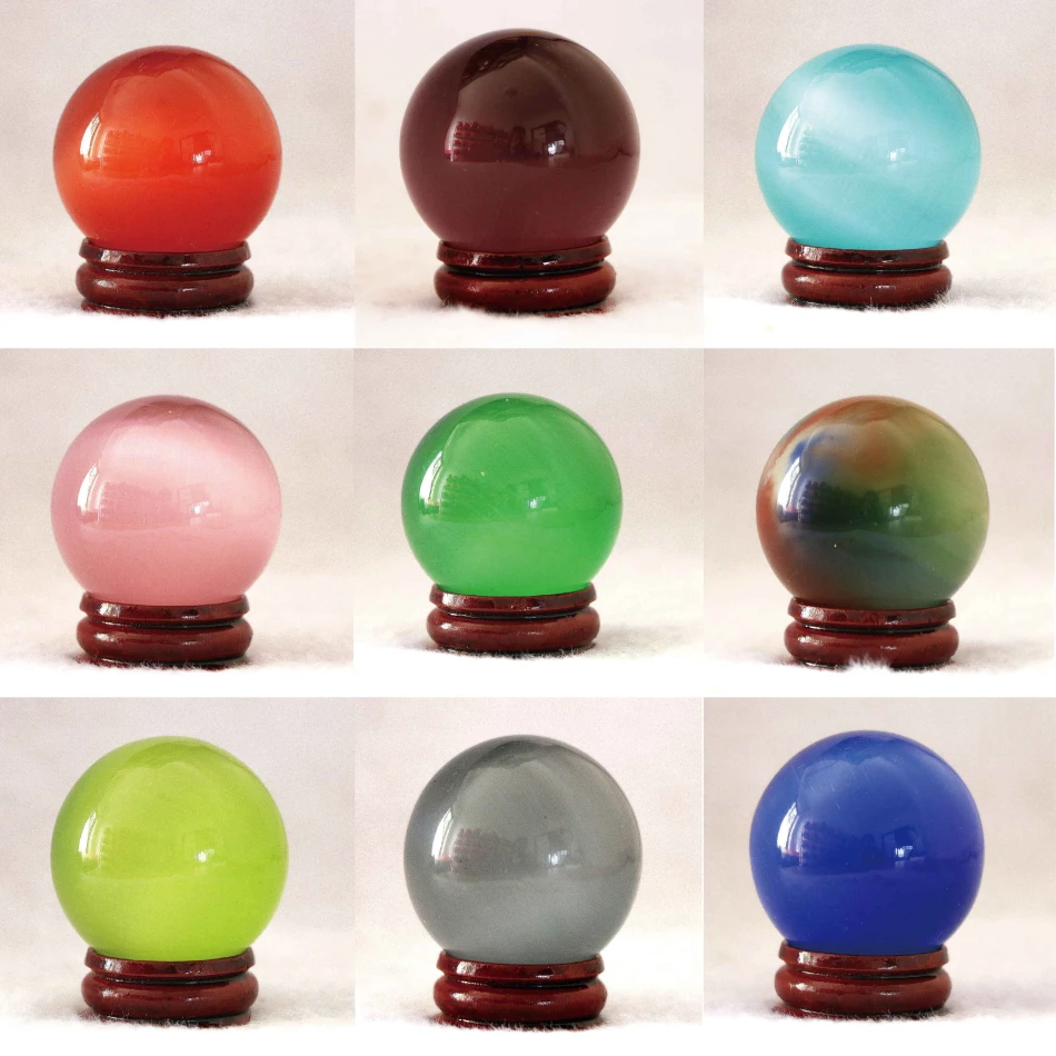 

Hot sale 10 color opal sphere crystal ball 40mm new stone wholesale retail high quality jewelry B864