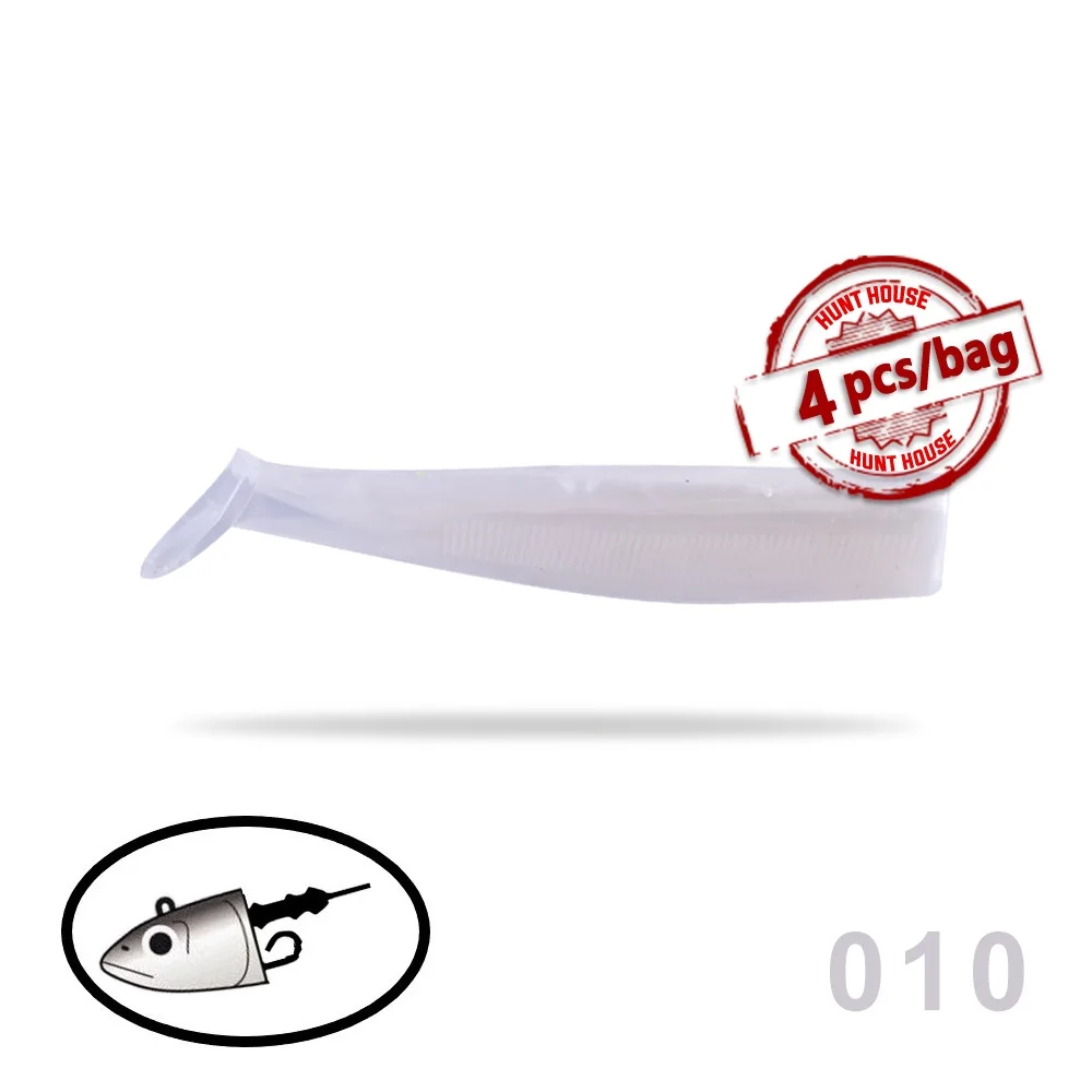 010 Hunthouse черный minnow jig head Рыбалка Мягкая приманка, червь крючок 100 мм 25 г, новые рыболовные приманки мягкая Щука плавающая приманка muskies - Цвет: 010