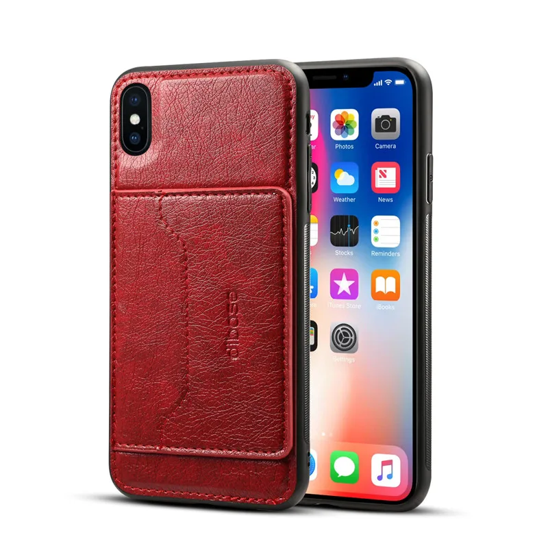 Crazy Horse Leather Case For iPhone X XR XS Max 7 8 Plus Retro Wallet Holder Phone Back Cover 6 6S Cases | Мобильные телефоны и