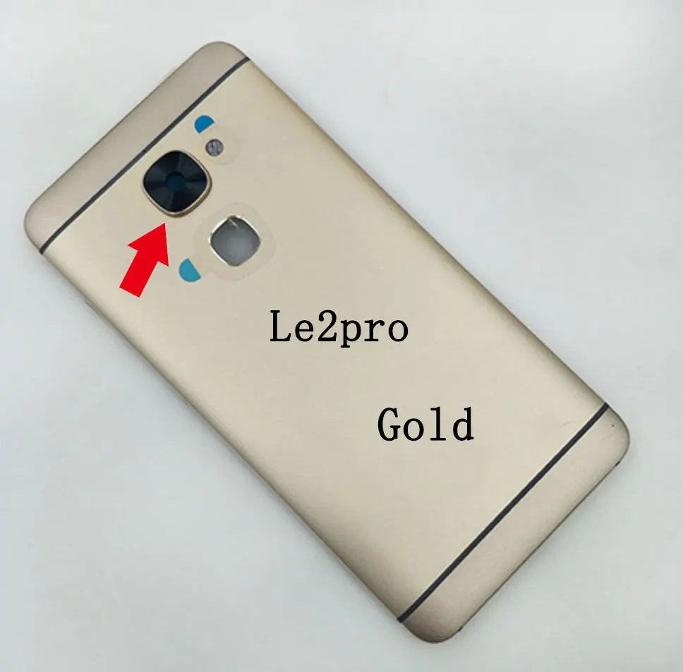 Для letv leEco Le2 le 2X527X520X522X621X620x622X528 задняя Батарея крышка дверца батарейного Корпус чехол сзади Стекло запчасти - Цвет: Rose Gold le2pro