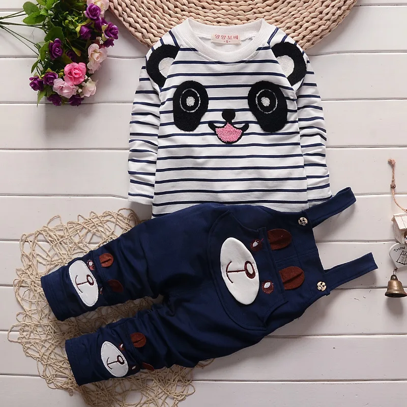 Комплект весенней хлопковой одежды для маленьких девочек комплект из футболки в