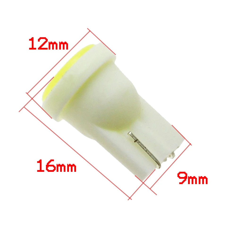 YSY 300 шт. T10 Светодиодные белые красные синие зеленые янтарные огни COB W5W номер