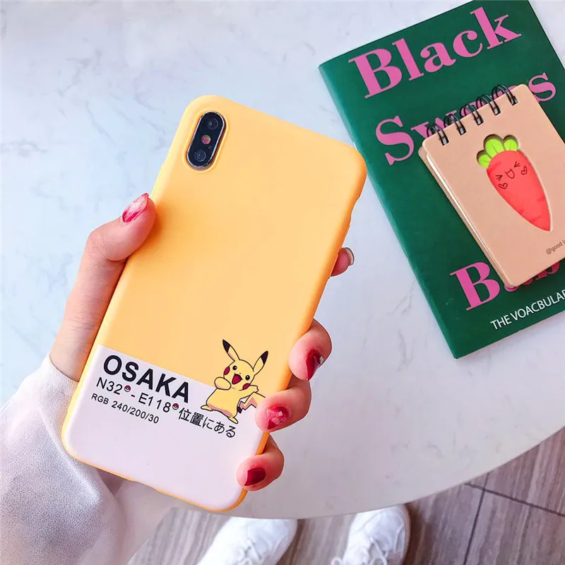 Милый мультфильм Карманный Монстры Покемон Пикачу Телефон чехол для iPhone 8 7 6 6s Plus X