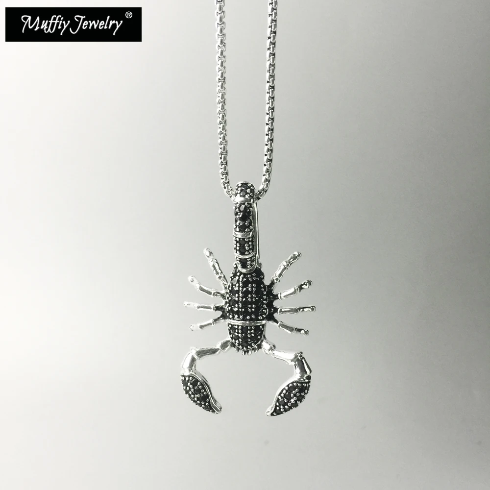 Ожерелье с подвеской в виде скорпиона Европейская мода стиле панк Rebel хорошие
