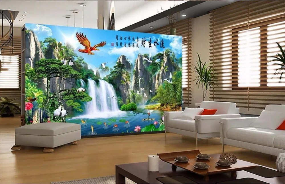 3d обои на заказ росписи фото Орел кран падает вода украшение комнаты Живопись