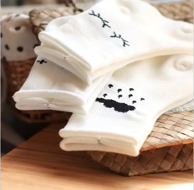 Креативные носки с принтом Дождь/эмоции хлопковые до щиколотки для маленьких