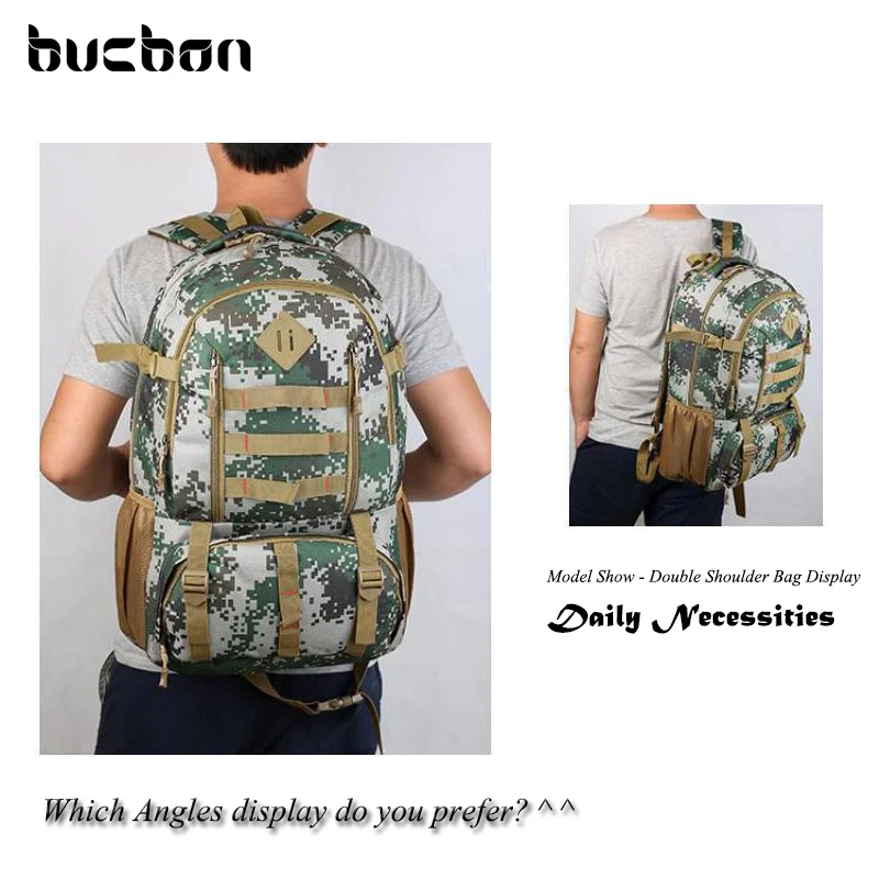 Камуфляжный тактический рюкзак Bucbon военный армейский 50 л водонепроницаемый