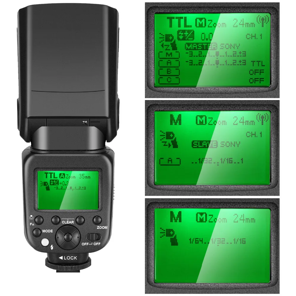 Вспышка Neewer TTL для Sony HSS 1/8000s GN58 Master Slave Speedlite Alpha A6000 A6300 A6500 A7 A7R камера 2 4G