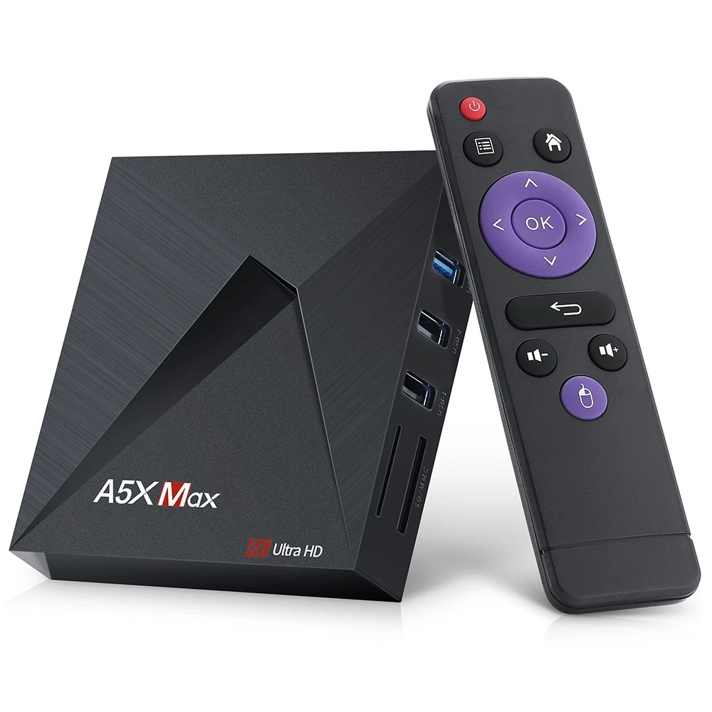 

ТВ-приставка A5X MAX на Android 8,1, 4 + 32 ГБ, 2,4 ГГц, Wi-Fi