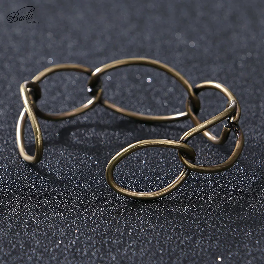 Badu Women Bangle Punk Style Vintage Gold Hollow Out Bracelets 2019 New Hot Fashion Cuff Bracelet Wholesale | Украшения и