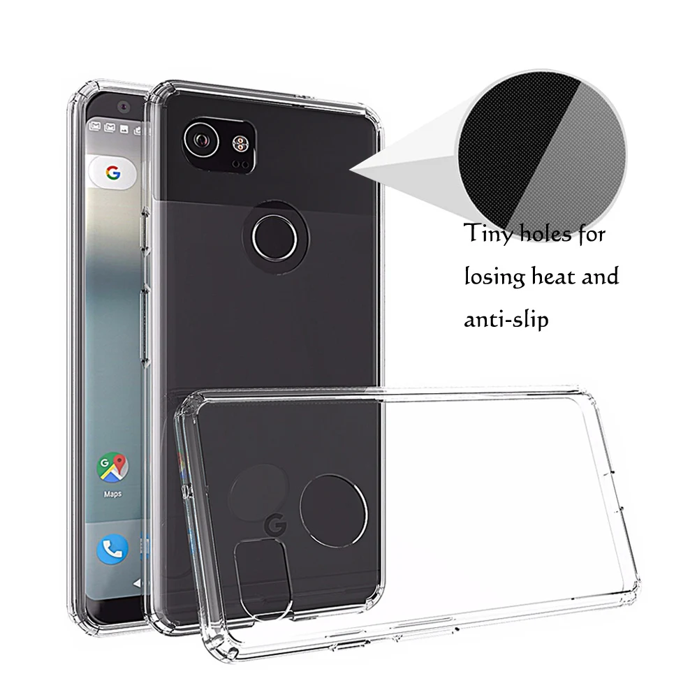 Для Google Pixel 3 / Pixle XL прозрачный мягкий ТПУ чехол с кристаллами Противоскользящий