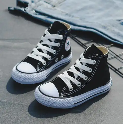 Kids Shoes For Girl Baby Sneakers Spring Fashion High Toe Canvas Toddler Boy Children Classical Girls | Детская одежда и обувь