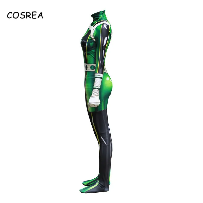 Костюм-боди с аниме My Boku no Hero academic Asui Tsuyu Froppy Zentai костюмы на Хэллоуин парик для