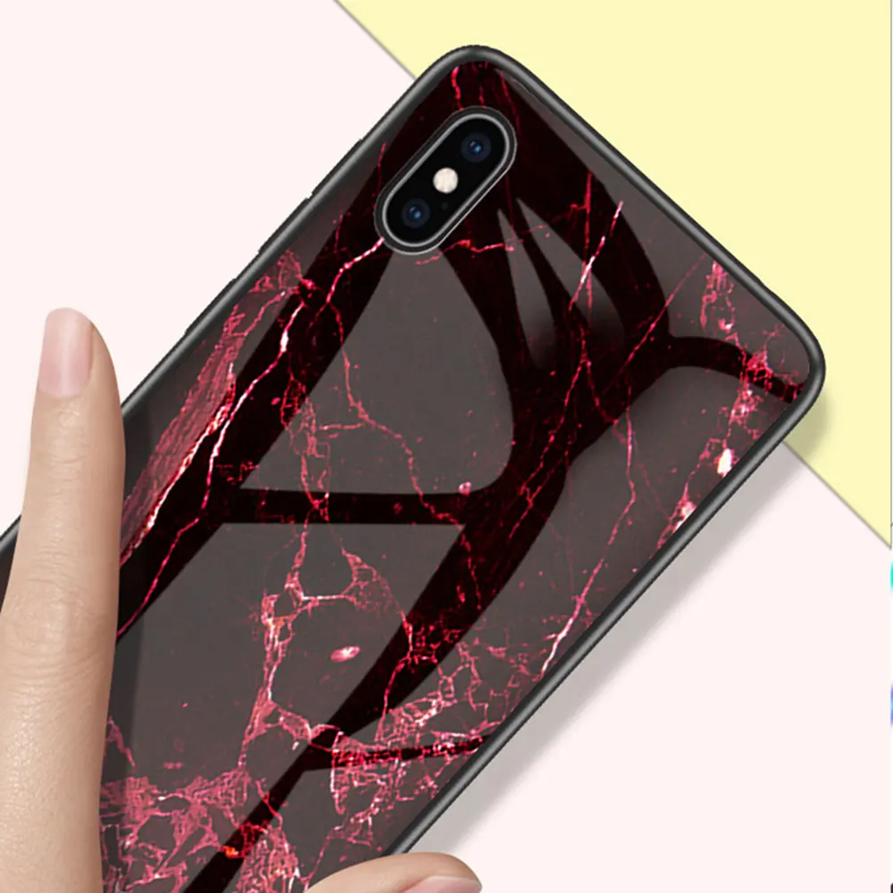 Оригинальный дизайнерский чехол KISSCASE с мраморным узором для iPhone XR XS X