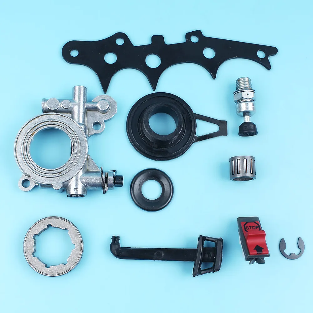 3/8&quot7T Standard Rim Sprocket Oil Pump For HUSQVARNA 365 372 372XP 362 371 Chainsaw w/ Decompression Vavle Switch Spike Worm Gear |
