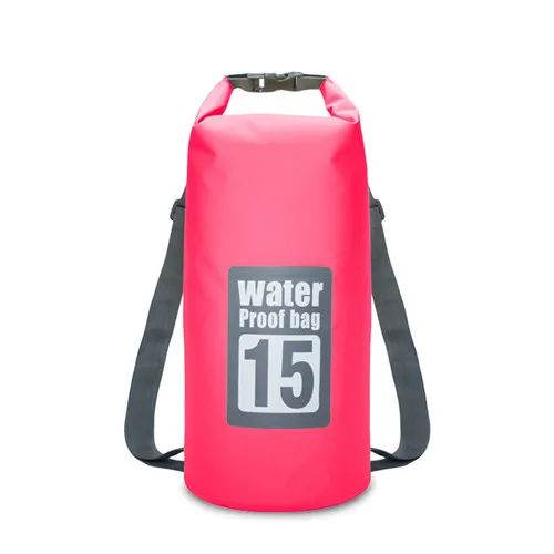 Pink 15L 5L/10L/15L/20L/30L плавательные водонепроницаемые сумки для хранения сухой мешок для каноэ каяк рафтинг на открытом воздухе спортивные сумки для путешествий комплект оборудования - Цвет: Pink 15L