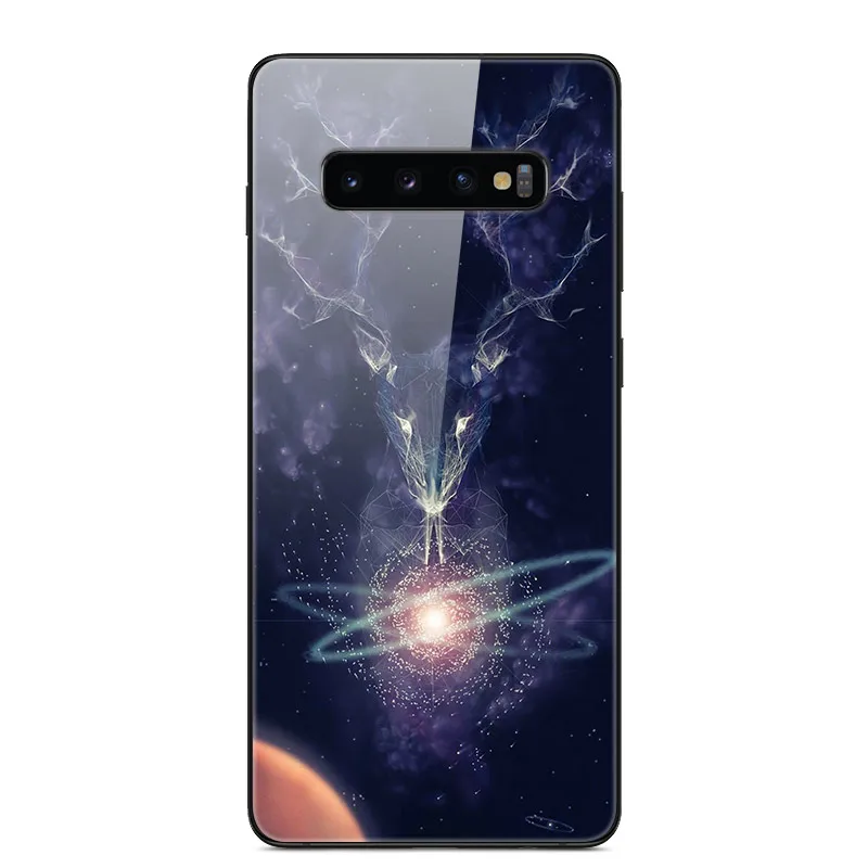 15 Чехол для samsung Galaxy S10 S10Plus, чехол из закаленного стекла для телефона, черный Чехол-бампер из ТПУ для samsung S10 Plus S10E S10+ s 10 - Цвет: 15