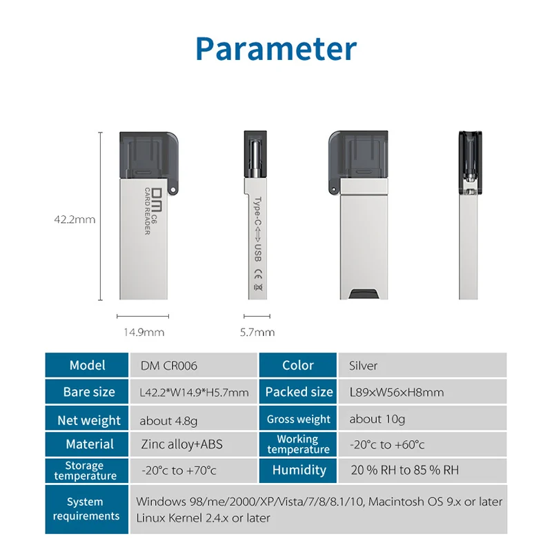 Смарт-кардридер DM CR006 USB 3 0 SD/Micro SD TF OTG | Компьютеры и офис